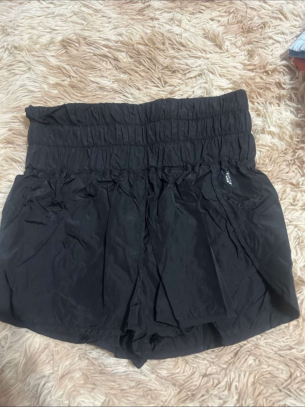 Free People Black High-Waist Shorts